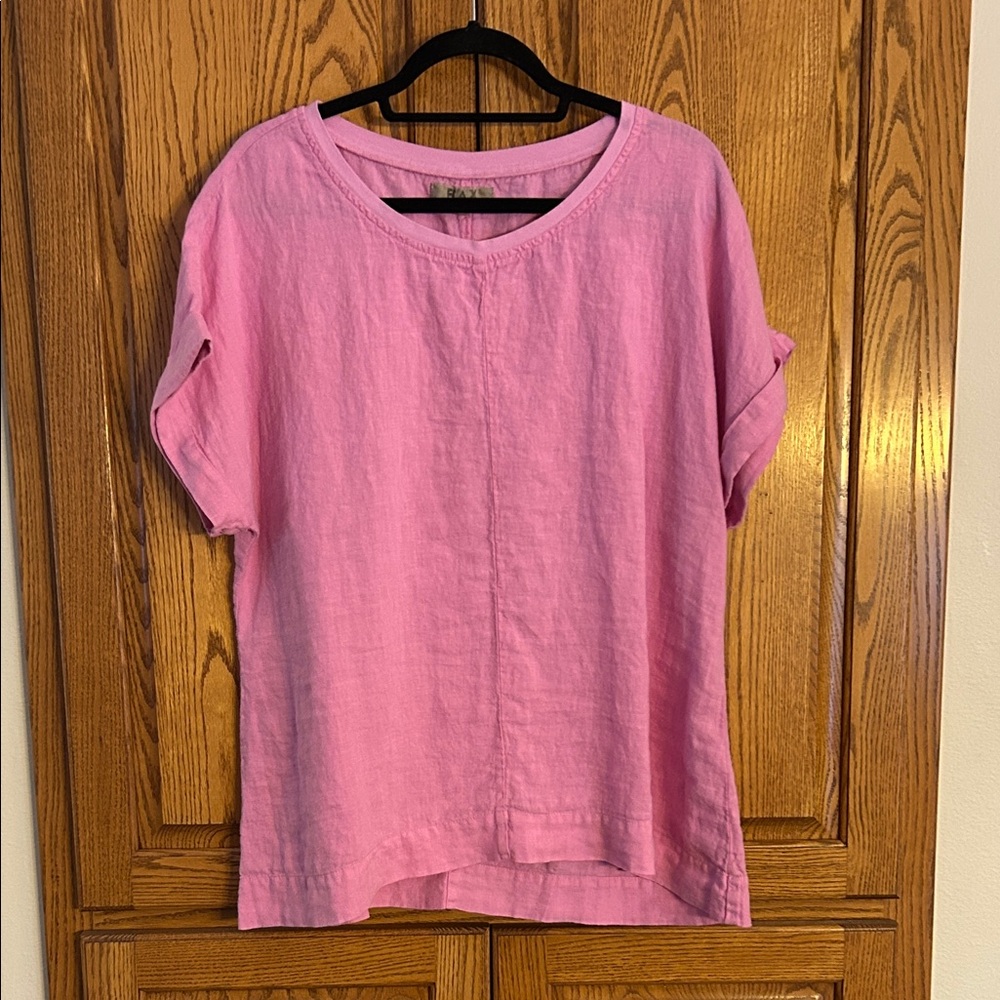 Urban Flax Pink Linen Women's Top